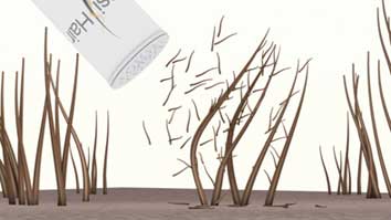 Aufbringen von SensiHair Streuhaar